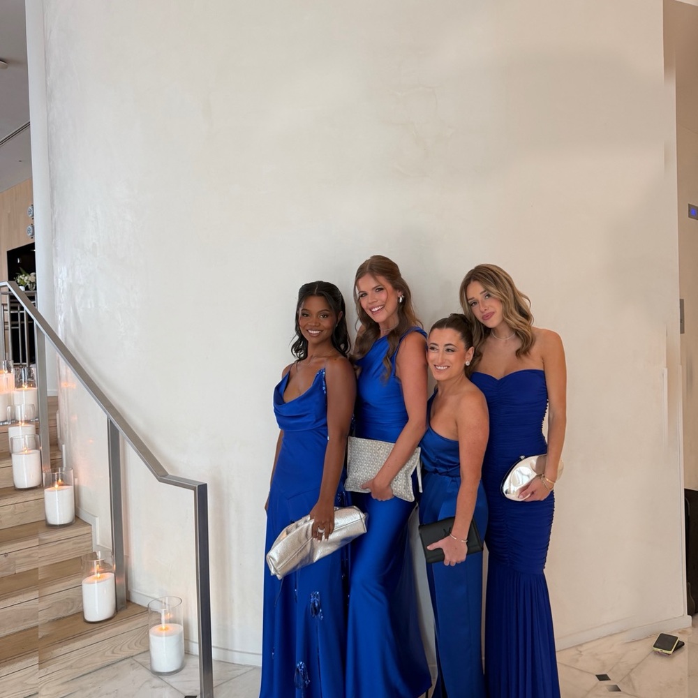 Norma Kamali Fish Tail Gown royal blue small - Picture 5 of 5